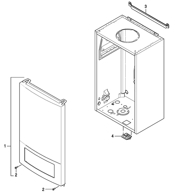 Exploded view Nefit (Bosch) ProLine NxT HRC 30 CW5: Mantel