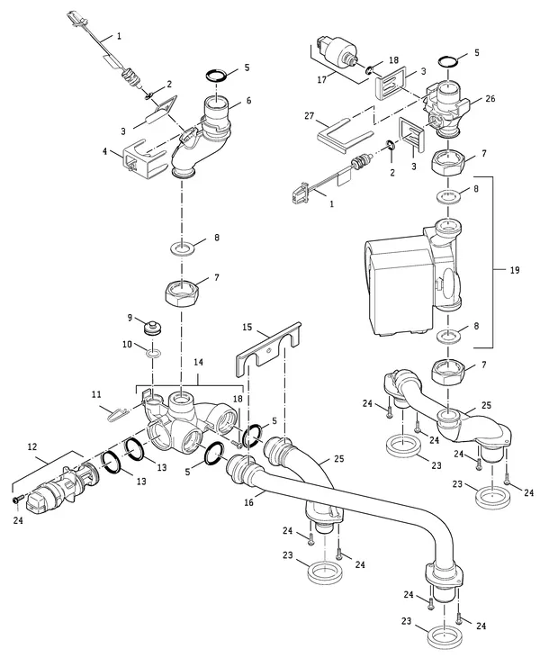 Exploded view Nefit (Bosch) TopLine Aquapower+ HRC 30 CW6 II: Hydrauliek