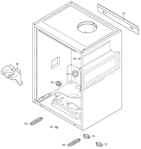 Exploded view Nefit (Bosch) TopLine HR 25: Frame
