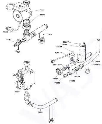 Exploded view Nefit (Bosch) Turbo 21: Gas valve pump