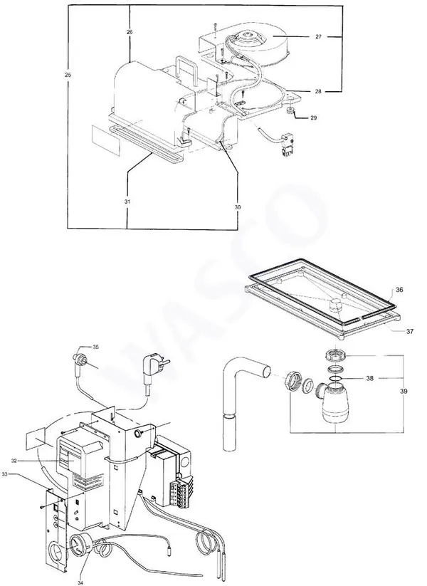 Exploded view Nefit (Bosch) Turbo 21: Fan