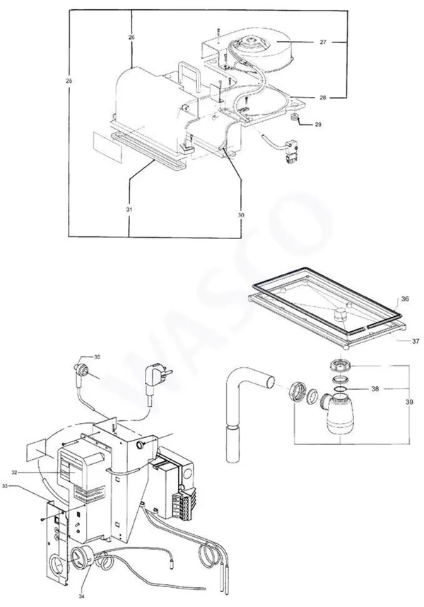 Exploded view Nefit (Bosch) Turbo 21C: Fan