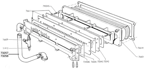 Exploded view Nefit (Bosch) Turbo 80 T21: Burner