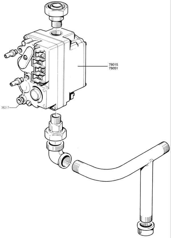 Exploded view Nefit (Bosch) Turbo 80 T21: Gas control valve