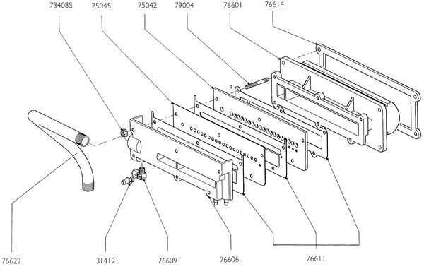 Exploded view Nefit (Bosch) Turbo 90 HR21: Burner