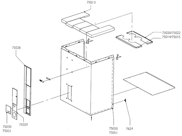 Exploded view Nefit (Bosch) Turbo 90 HR21: Casing