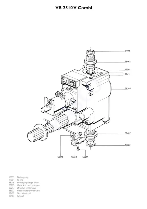 Exploded view Nefit (Bosch) VR 2510V Combi: Gas valve