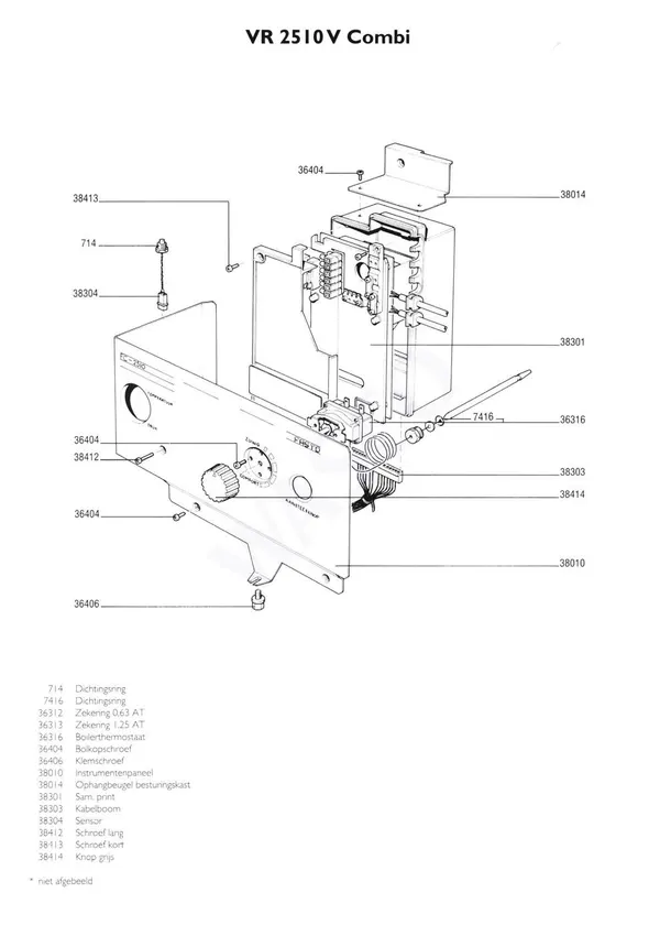 Exploded view Nefit (Bosch) VR 2510V Combi: Control box