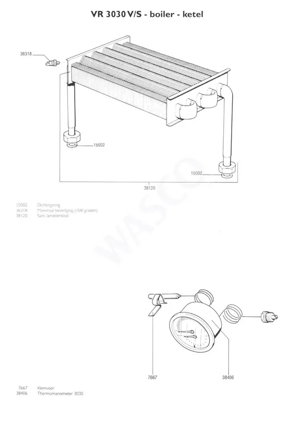 Exploded view Nefit (Bosch) VR 3030S Combi: Wisselaar
