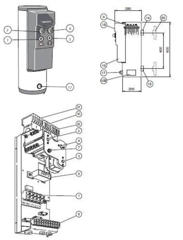 Exploded view Nibe Elk 213: Overview