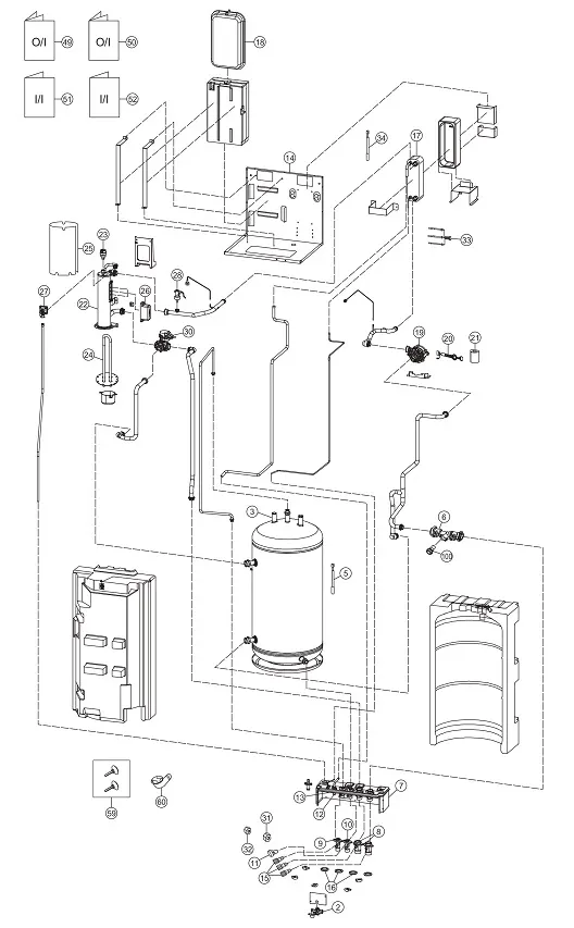Exploded view Panasonic WH-ADC0309G3E5: Binnenunit