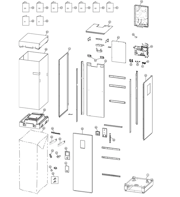 Exploded view Panasonic WH-ADC0309J3E5: Casing parts
