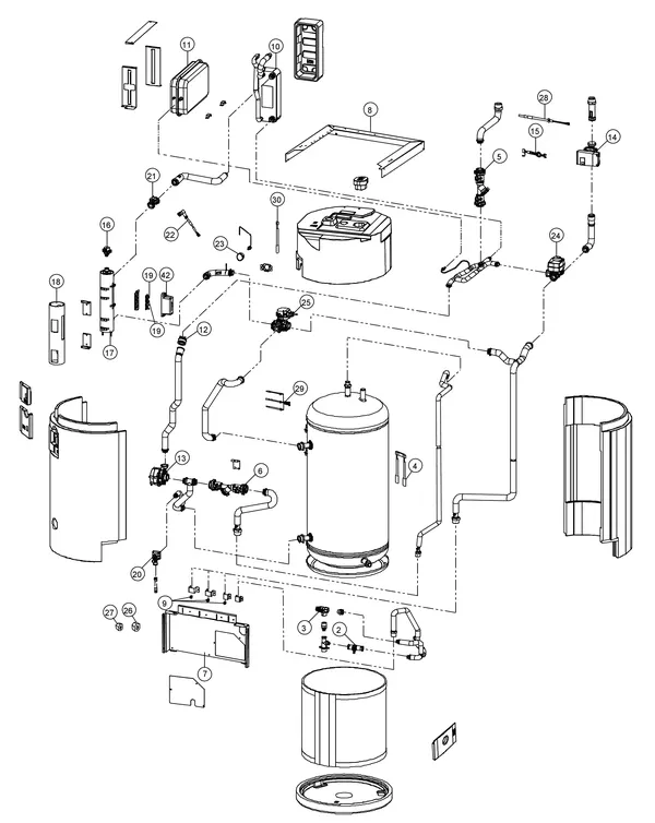 Exploded view Panasonic WH-ADC0309J3E5B: Indoor unit