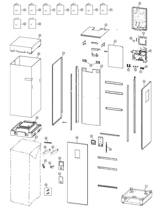 Exploded view Panasonic WH-ADC0309J3E5B: Casing parts
