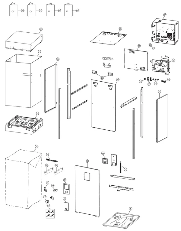 Exploded view Panasonic WH-ADC0309J3E5C: Casing parts