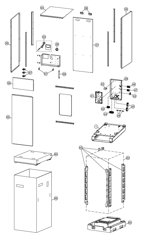 Exploded view Panasonic WH-ADC0916G9E8: Casing parts