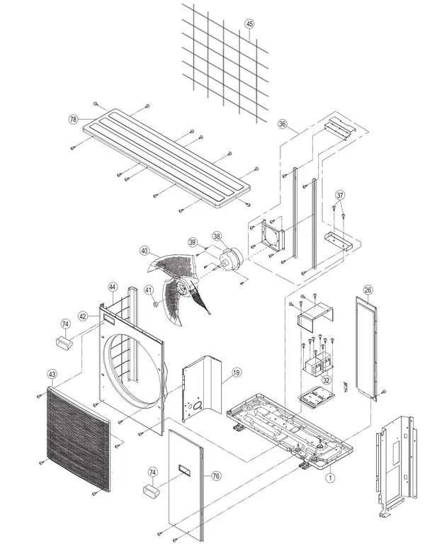 Exploded view Panasonic WH-MDC09J3E5: Refrigerant system