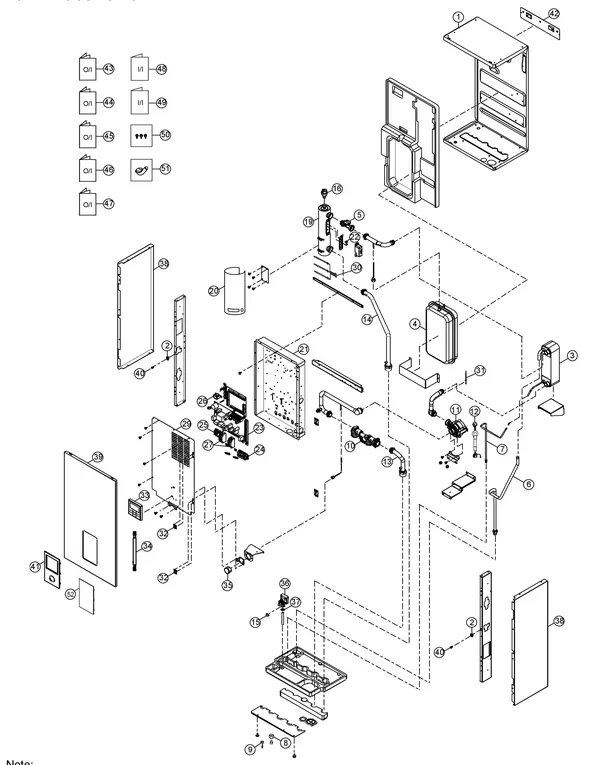 Exploded view Panasonic WH-SDC09H3E5-1: Indoor unit