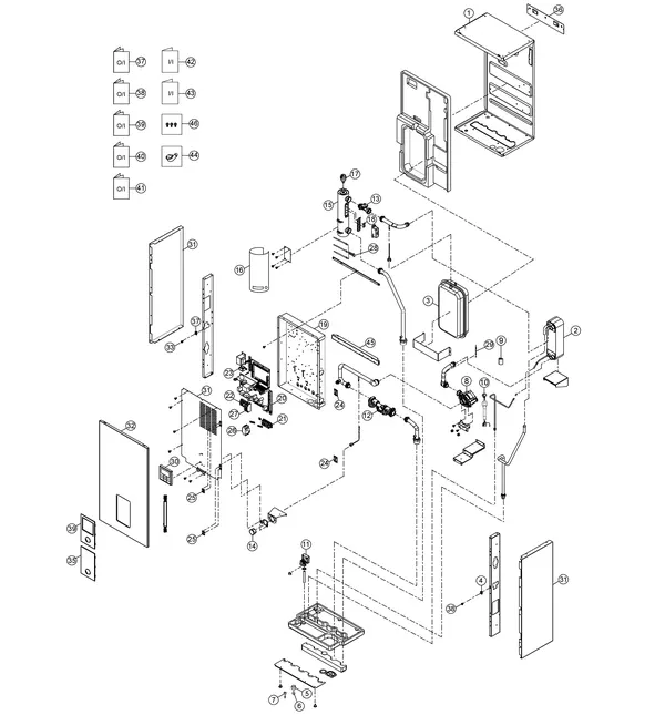 Exploded view Panasonic WH-SDC12H9E8: Binnenunit