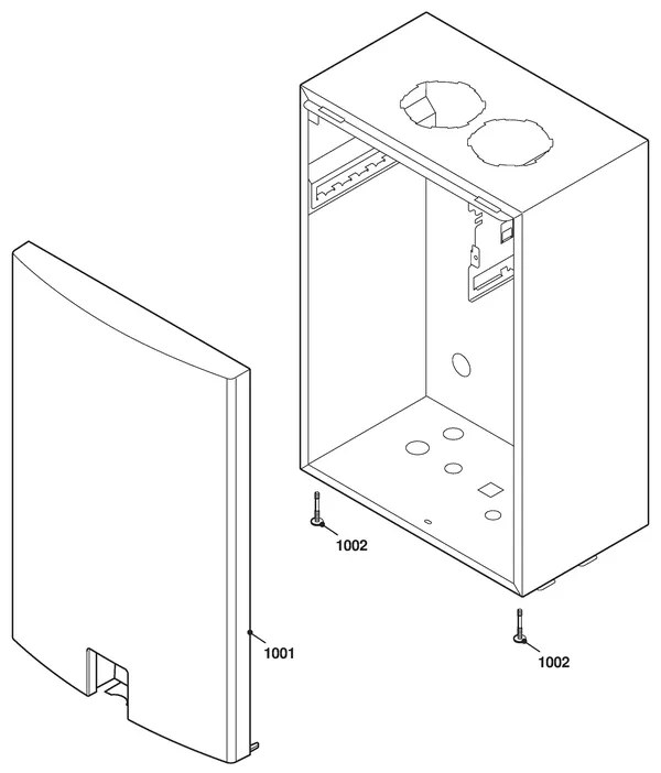 Exploded view Remeha Avanta 35C Combi-CW5: Casing
