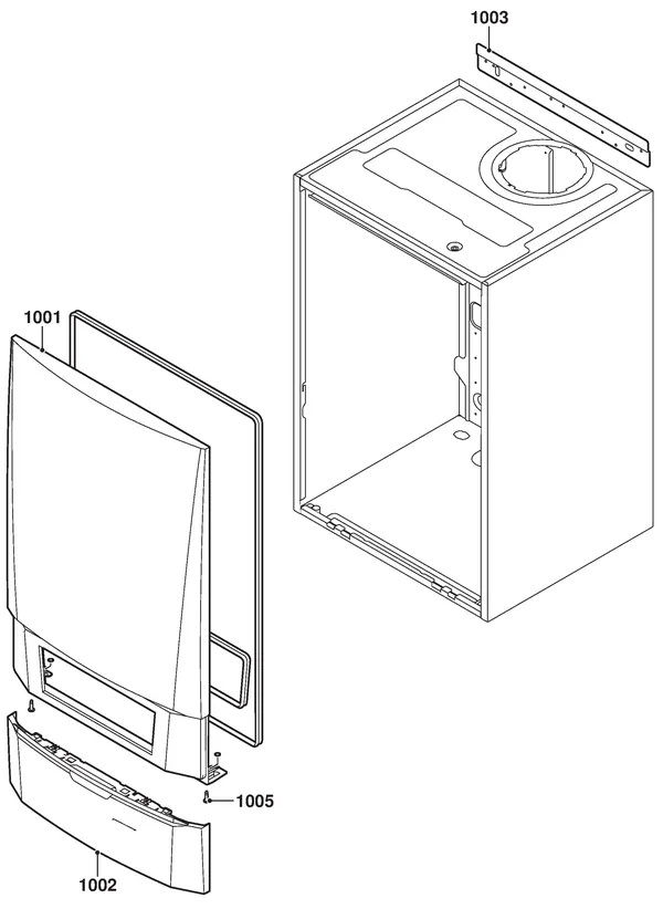 Exploded view Remeha Quinta Pro 115 Solo: Casing