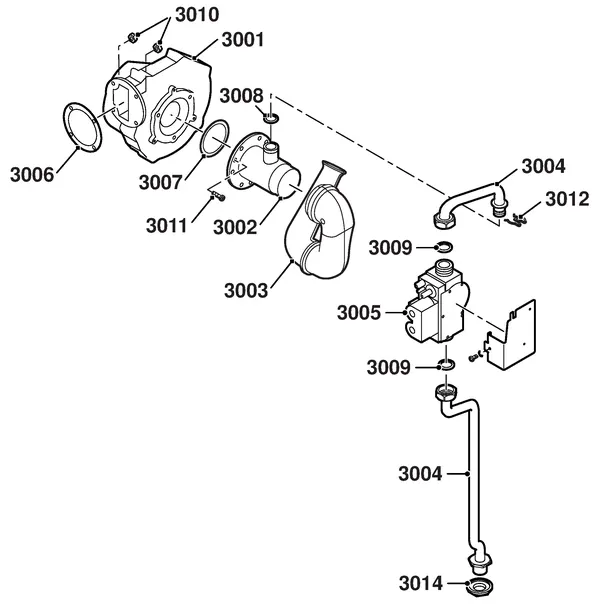 Exploded view Remeha Avanta CW6: Gas fan