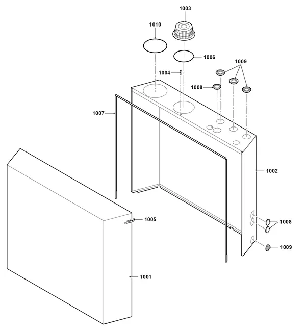 Exploded view Remeha Gas 210 Ace: Casing