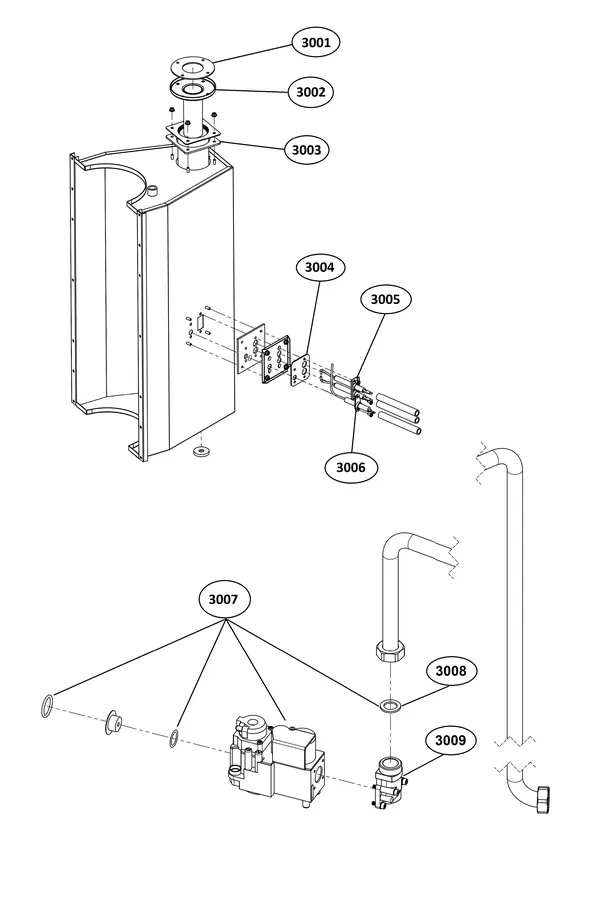 Exploded view Remeha Gas 35 A HP: Groep