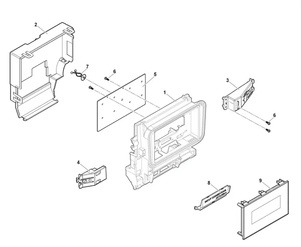 Exploded view Remeha Mercuria Ace: Control panel