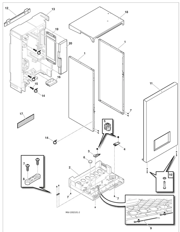 Exploded view Remeha Mercuria Ace: Housing