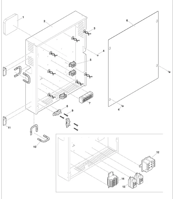 Exploded view Remeha Mercuria Ace: Control box