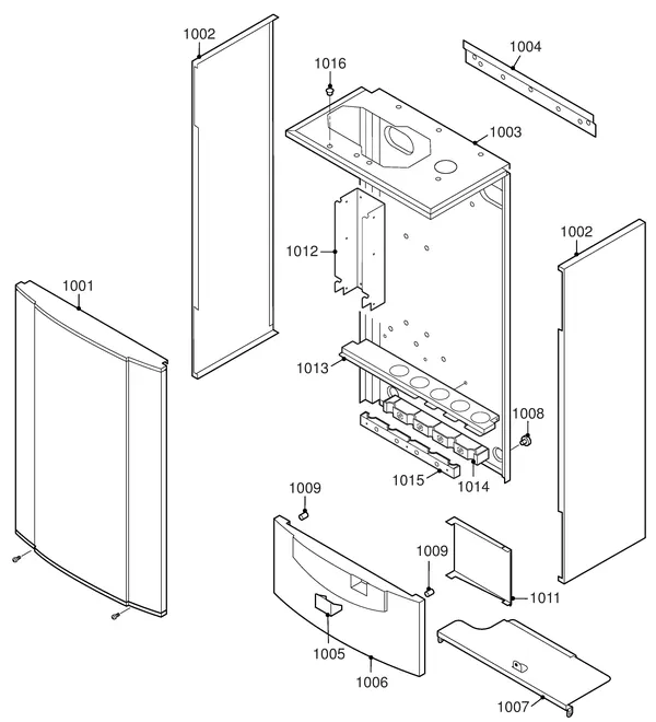 Exploded view Remeha Quinta 25 Solo: Casing