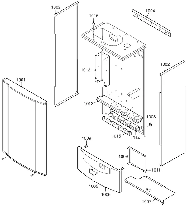 Exploded view Remeha Quinta 30 Combi: Mantel
