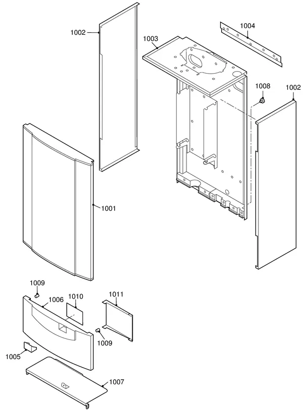 Exploded view Remeha Quinta 65 Solo: Casing