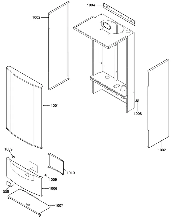 Exploded view Remeha Quinta 85 Solo: Casing