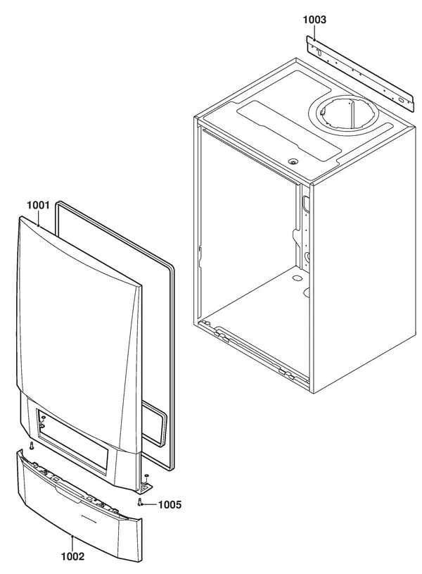 Exploded view Remeha Quinta Pro 45 Solo: Casing