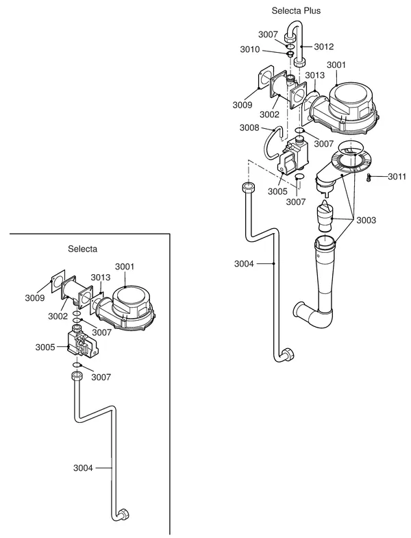 Exploded view Remeha Selecta: Gas ventilator
