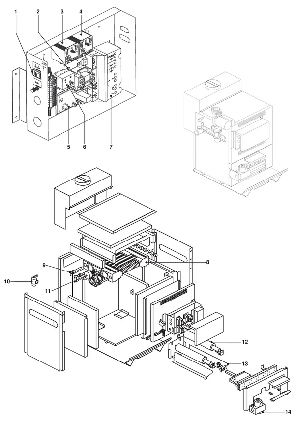 Exploded view Remeha Sentry SLN 025: Overview