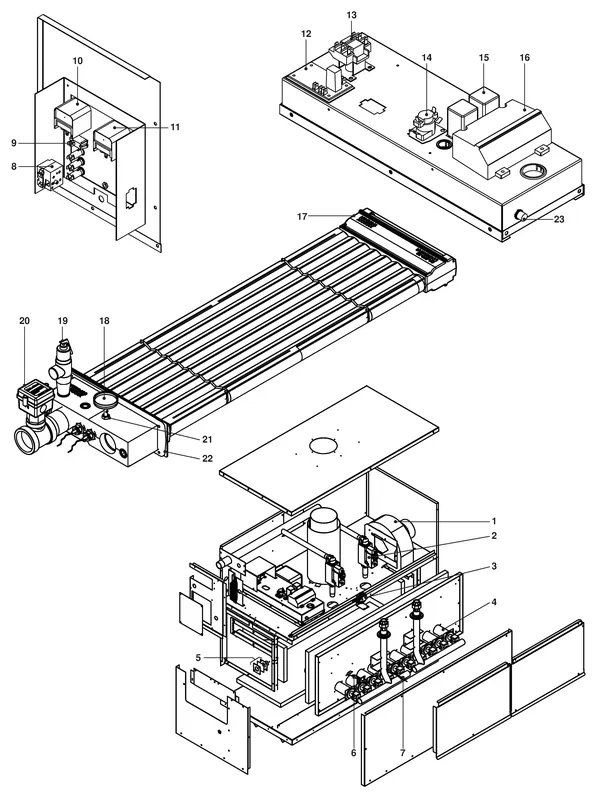 Exploded view Remeha Sentry SLN 125: Overview