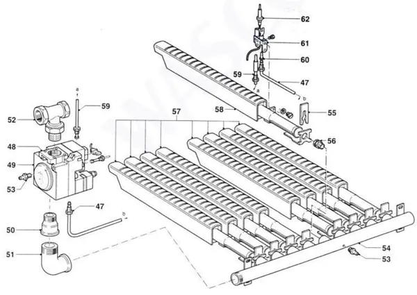 Exploded view A.O. Smith BTR 251: Totaaloverzicht