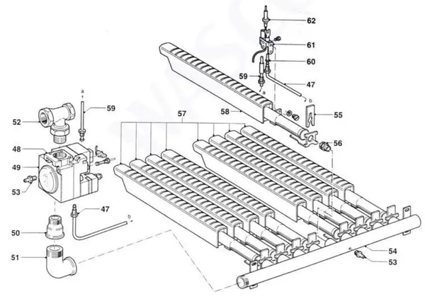 Exploded view A.O. Smith BTR 365: Overview