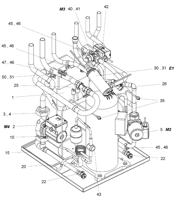 Exploded view Stiebel Eltron WPC 5-13 INTEGRAL MIT R410A (06/2004-03/2005): Koelkring