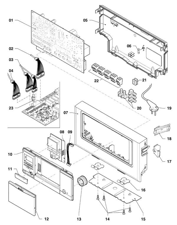 Exploded view Vaillant ecoTEC pro classic VHR CW5 5-3 OT R2: Schakelkast