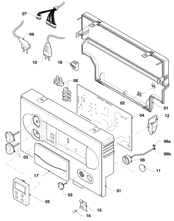 Exploded view Vaillant hrEXCLUSIEF VHR 35/4 C: Schakelkast