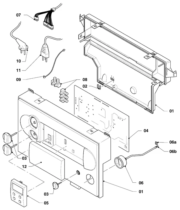 Exploded view Vaillant hrEXCLUSIEF VHR 35 C: Control box