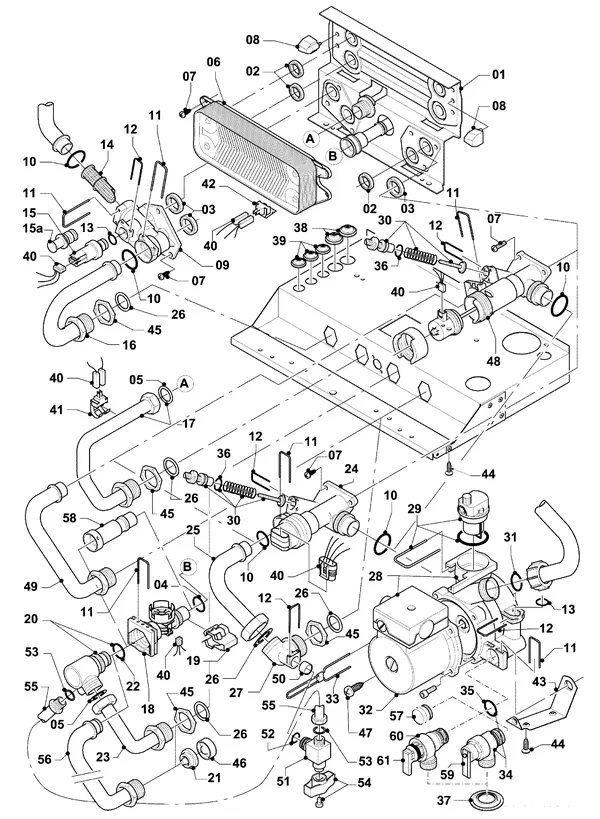 Exploded view Vaillant hrPRO CW 3/3: Hydroblock
