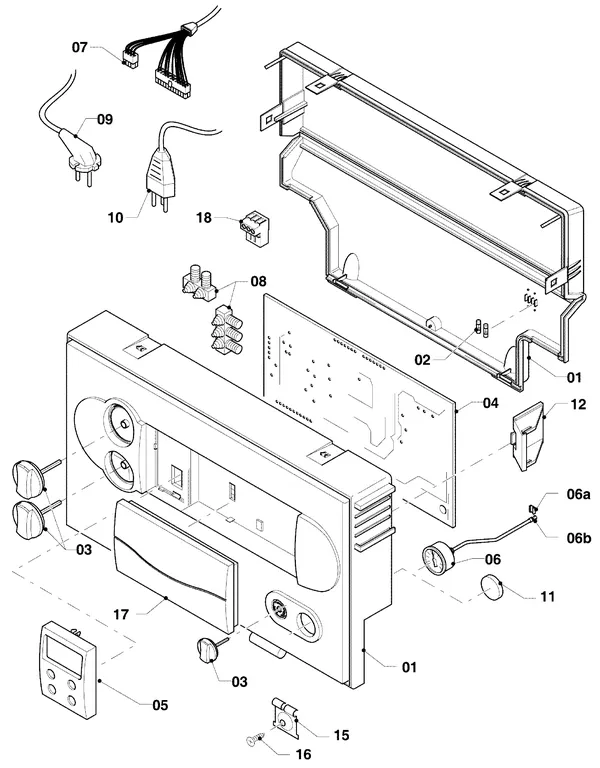 Exploded view Vaillant hrPRO CW 4/3 EXP: Control box