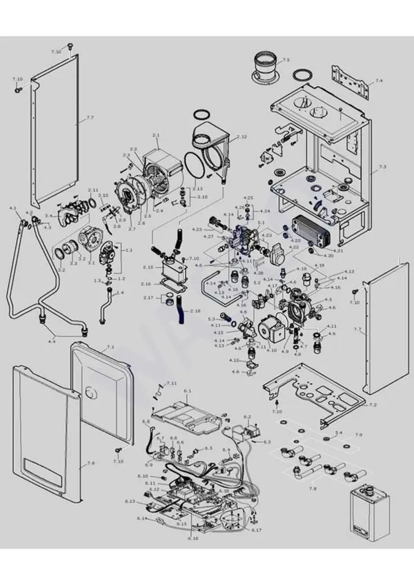 Exploded view Vaillant HRV 24: Overview