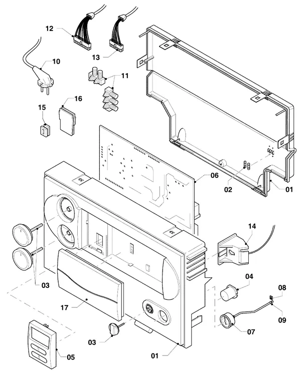 Exploded view Vaillant thermoCOMPACT VCW 254/4-7: Electrics