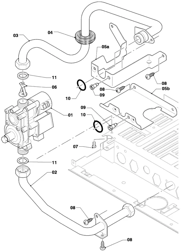Exploded view Vaillant thermoCOMPACT VCW 254/4-7: Gas valve